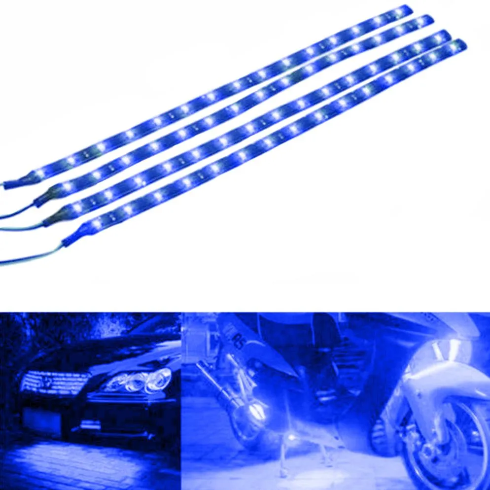 10-Piece: 12" 15SMD Waterproof 12V Flexible LED Strip Light For Car