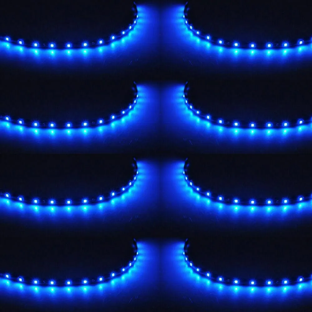 10-Piece: 12" 15SMD Waterproof 12V Flexible LED Strip Light For Car
