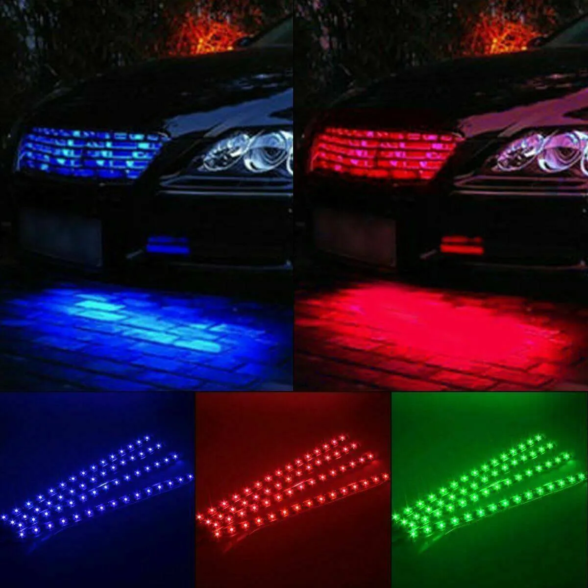 10-Piece: 12" 15SMD Waterproof 12V Flexible LED Strip Light For Car