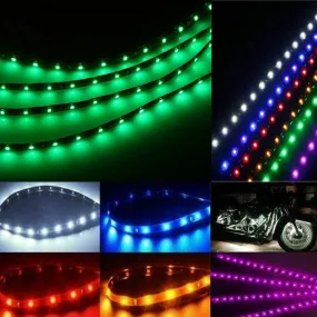 10-Piece: 12" 15SMD Waterproof 12V Flexible LED Strip Light For Car