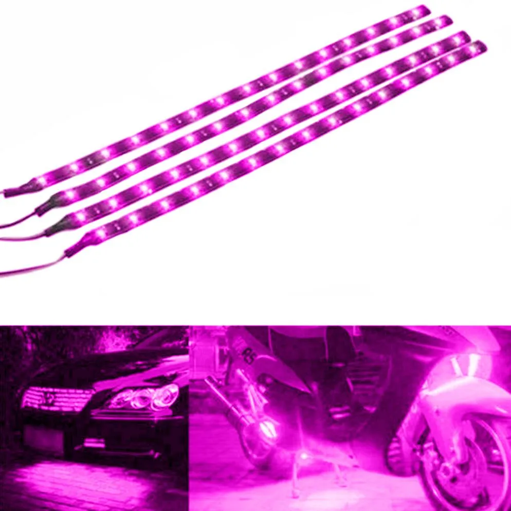 10-Piece: 12" 15SMD Waterproof 12V Flexible LED Strip Light For Car