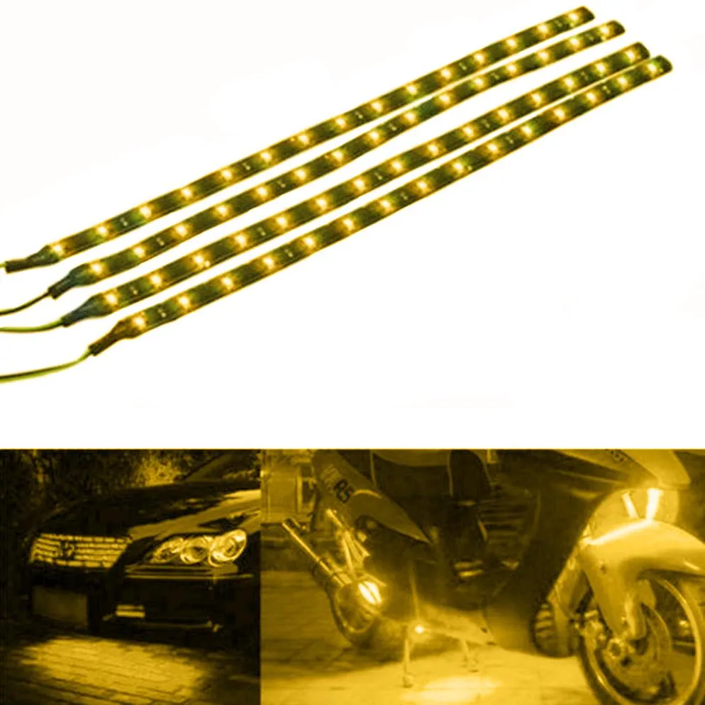 10-Piece: 12" 15SMD Waterproof 12V Flexible LED Strip Light For Car