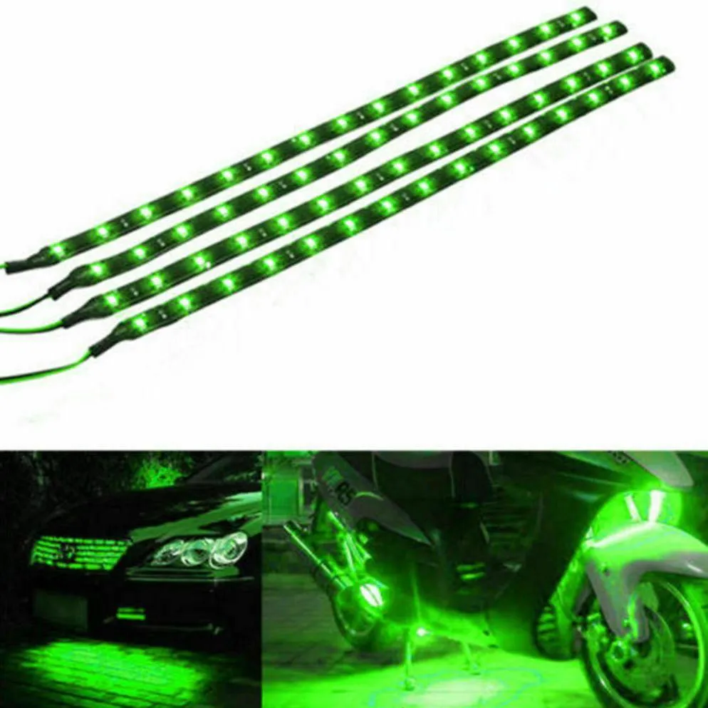 10-Piece: 12" 15SMD Waterproof 12V Flexible LED Strip Light For Car