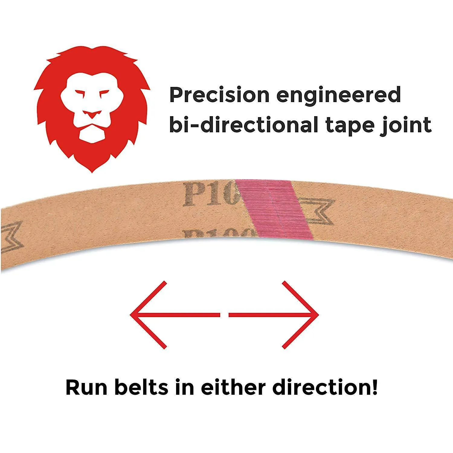 2 X 72 Inch Flex Aluminum Oxide Metal Sanding Belts, 6 Pack