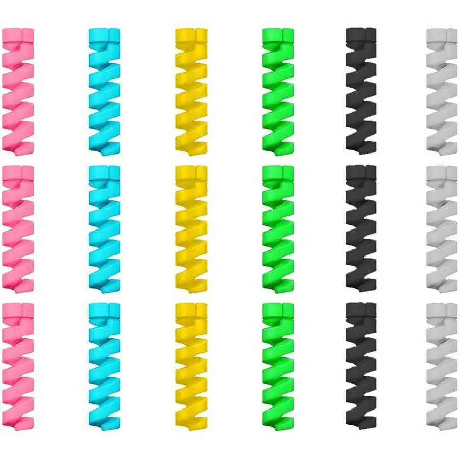 24-Pack: Flexible Silicone Cable Protector