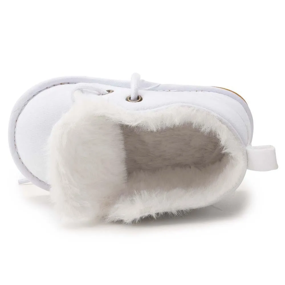 Baby Girls Winter Warm Lace Up Fur Boots Wholesale