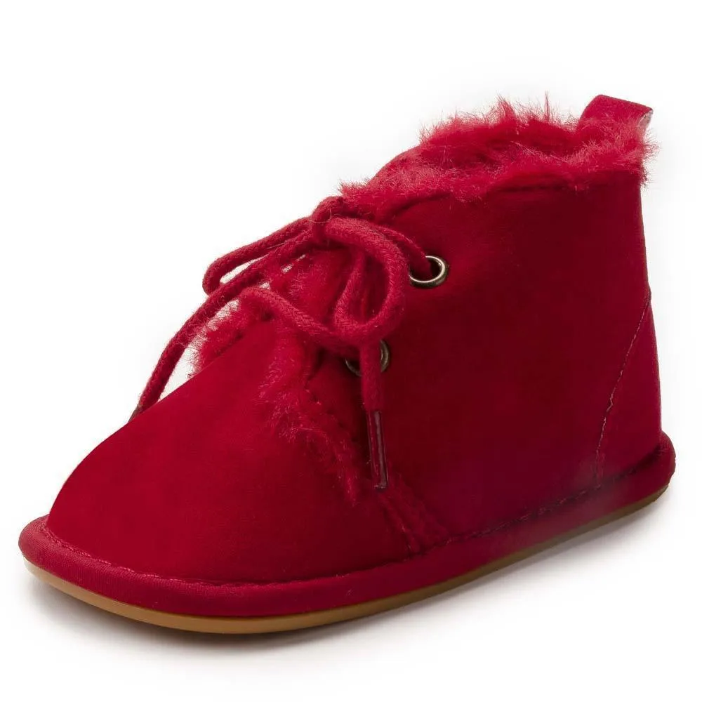 Baby Girls Winter Warm Lace Up Fur Boots Wholesale