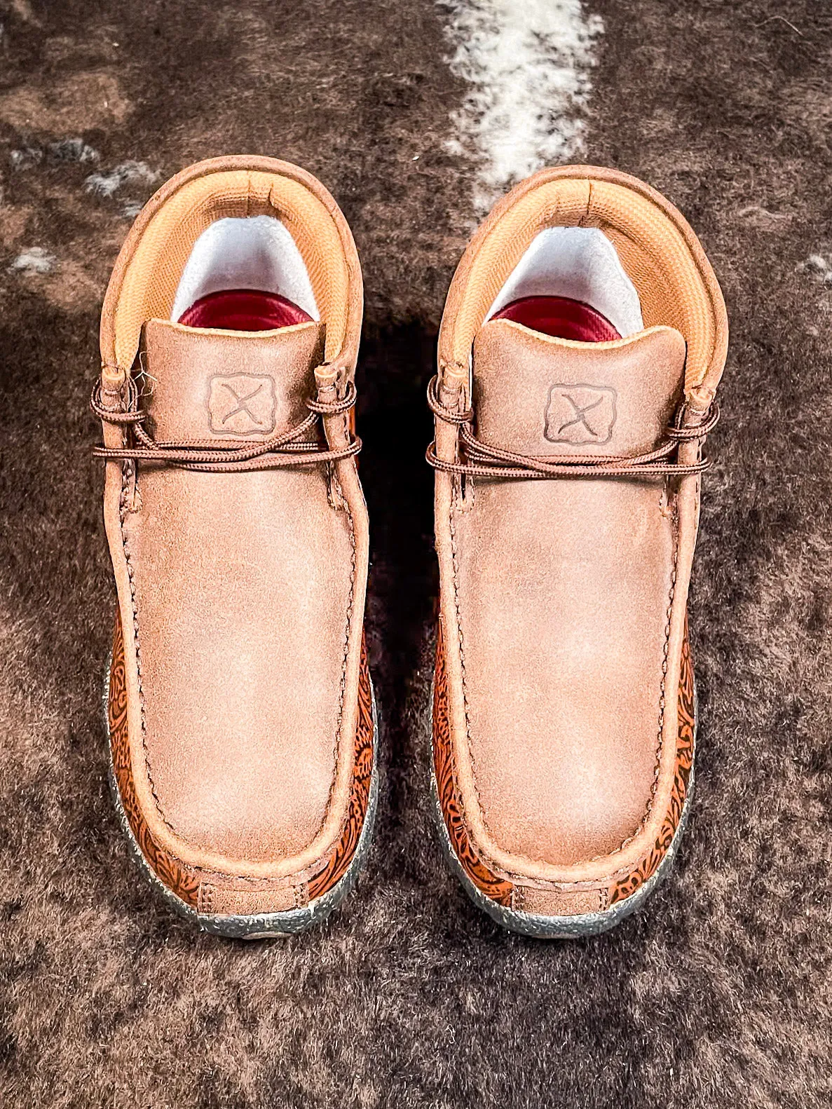 Bella Twisted X Chukka Driving Moc - Brown & Tooled Brown