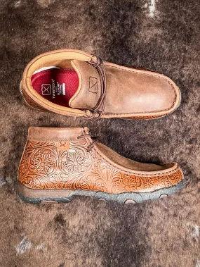 Bella Twisted X Chukka Driving Moc - Brown & Tooled Brown