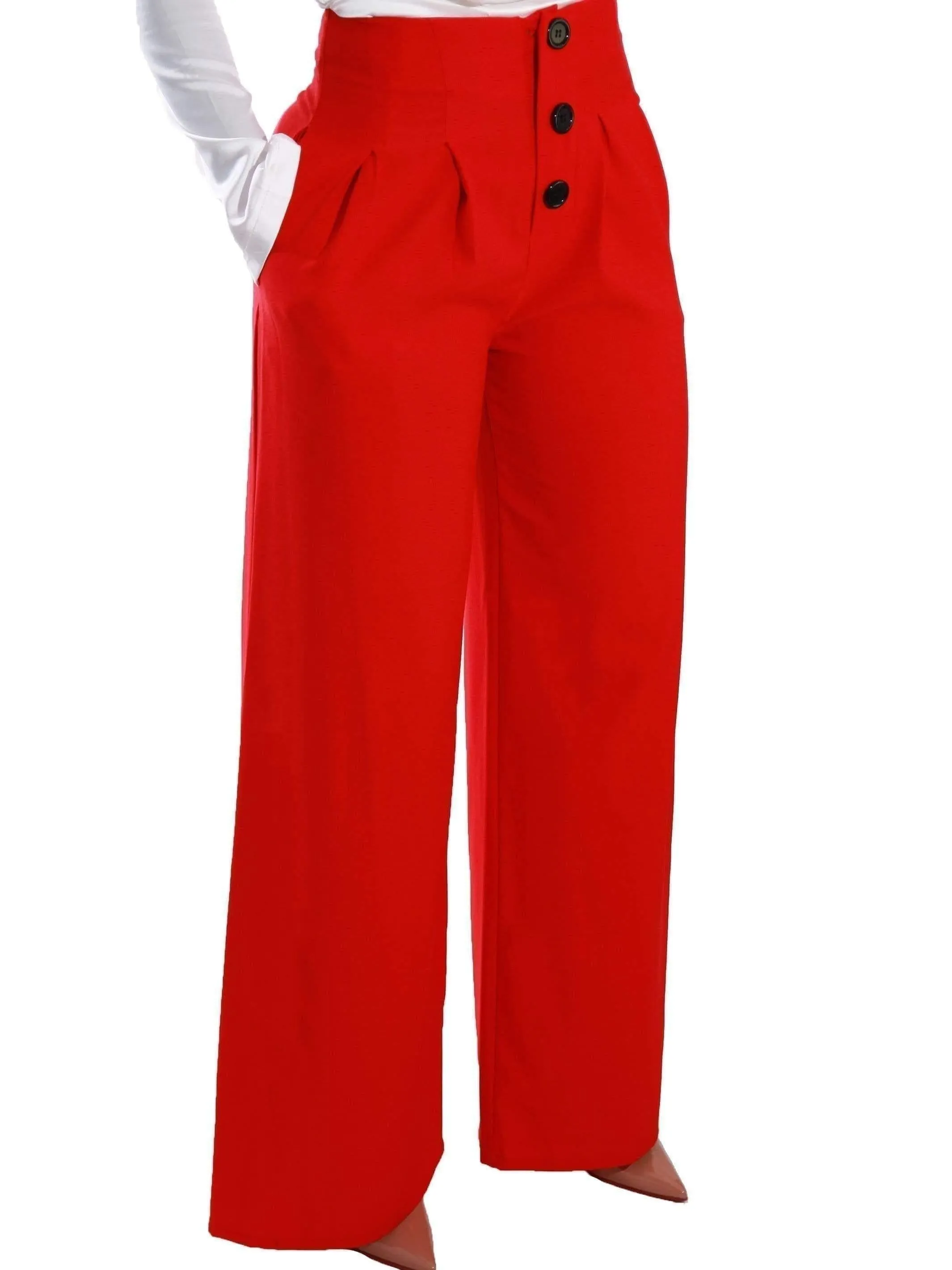 Bold Standard | Red Palazzo Pants