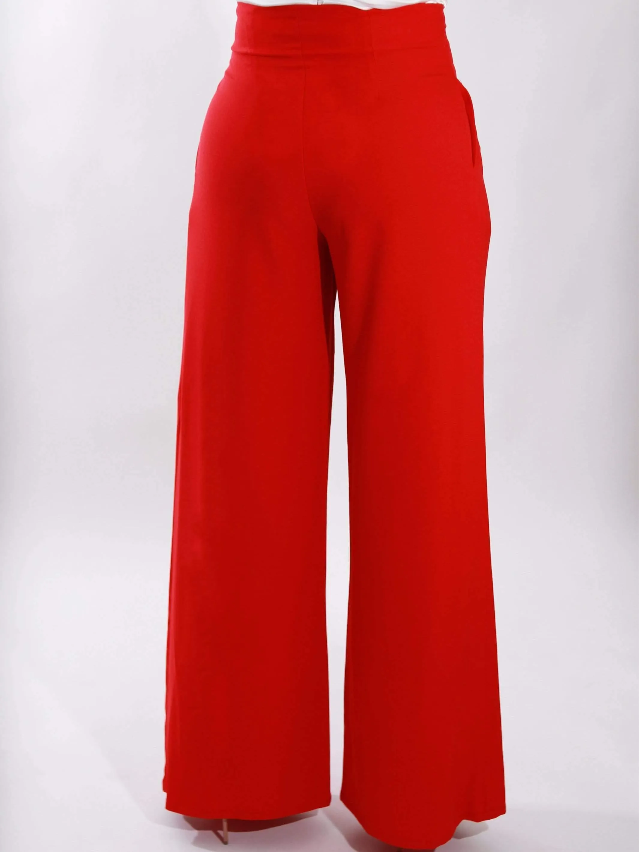 Bold Standard | Red Palazzo Pants