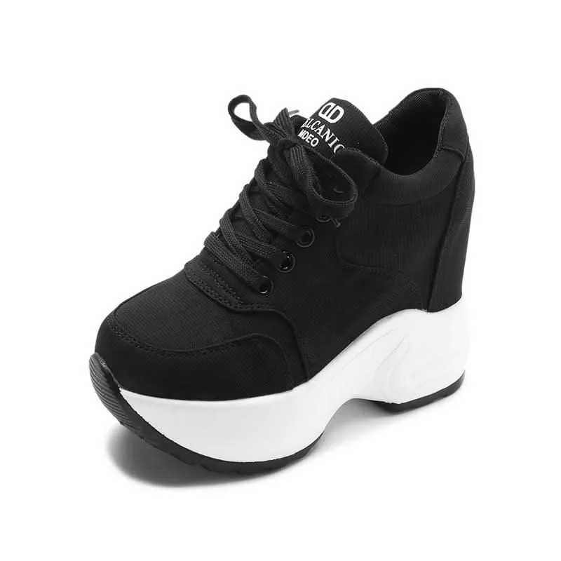 Chunky Wedge Sneakers | Breathable Fabric for Women
