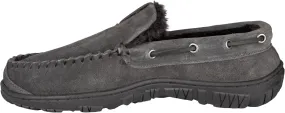 Clarks Venetian Suede Moccasin Slippers GREY (14, GREY)