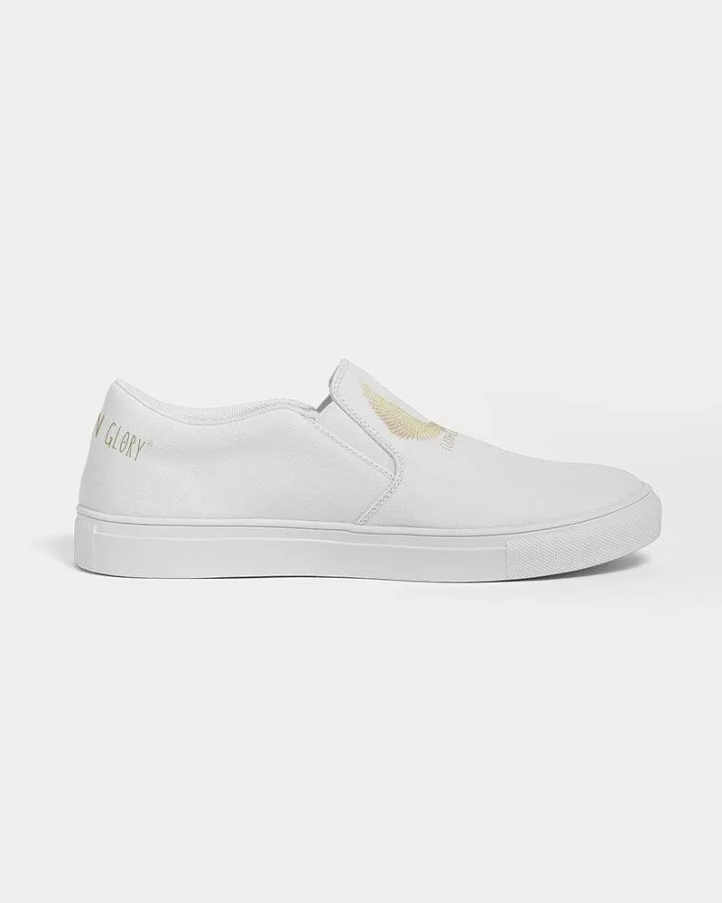 Clothed In Glory Signature Wear Large Classic Logo Women's Slip-On Canvas Shoes