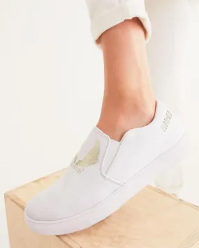 Clothed In Glory Signature Wear Large Classic Logo Women's Slip-On Canvas Shoes