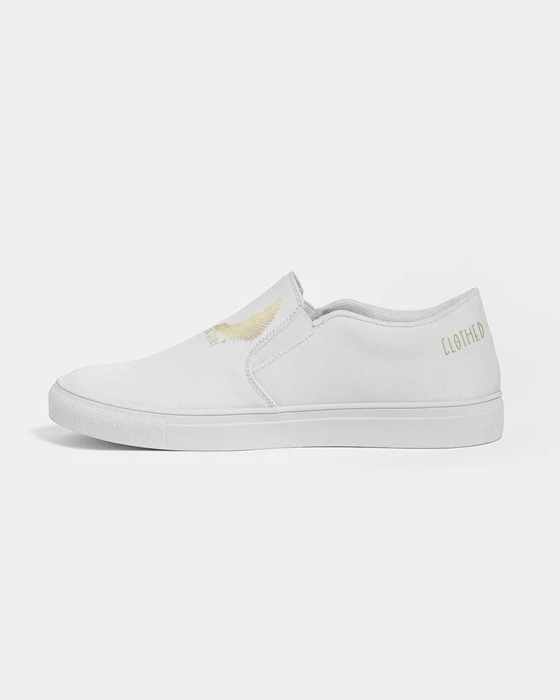 Clothed In Glory Signature Wear Large Classic Logo Women's Slip-On Canvas Shoes