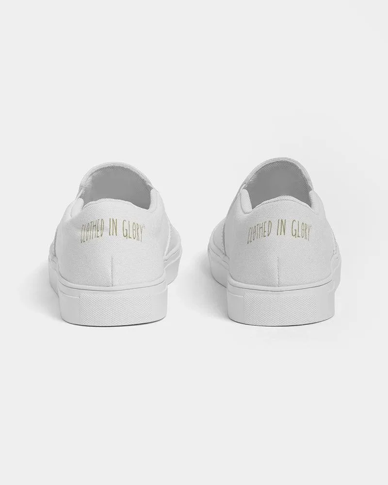 Clothed In Glory Signature Wear Large Classic Logo Women's Slip-On Canvas Shoes
