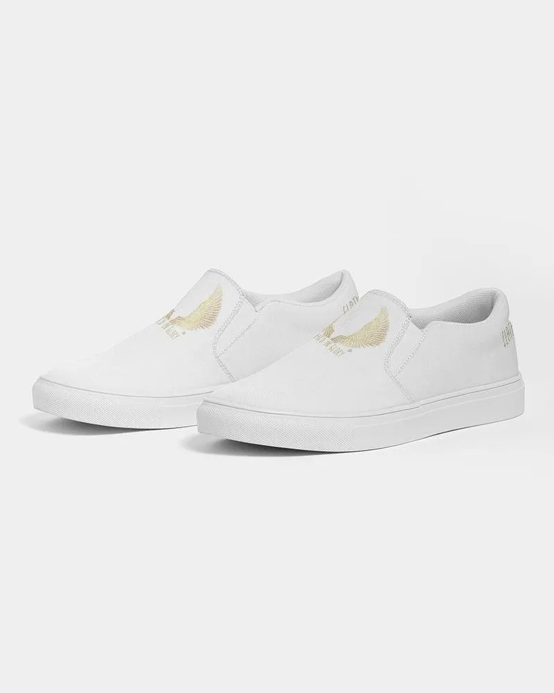 Clothed In Glory Signature Wear Large Classic Logo Women's Slip-On Canvas Shoes