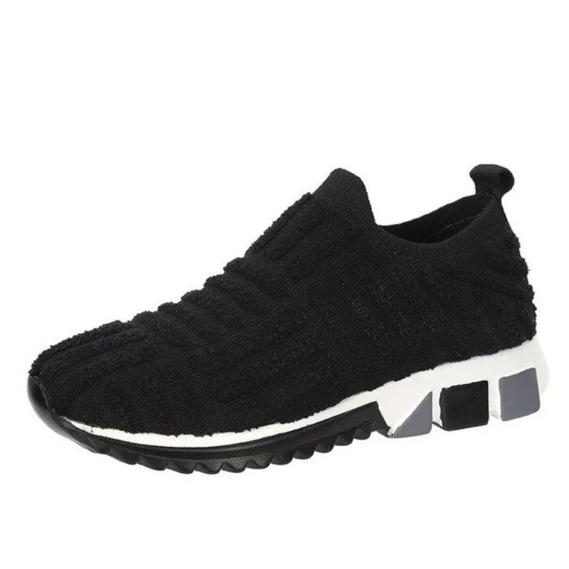 Cuzcare Women Orthopedic Shoes Knit Slip-on Comfy Leisure Sneakers