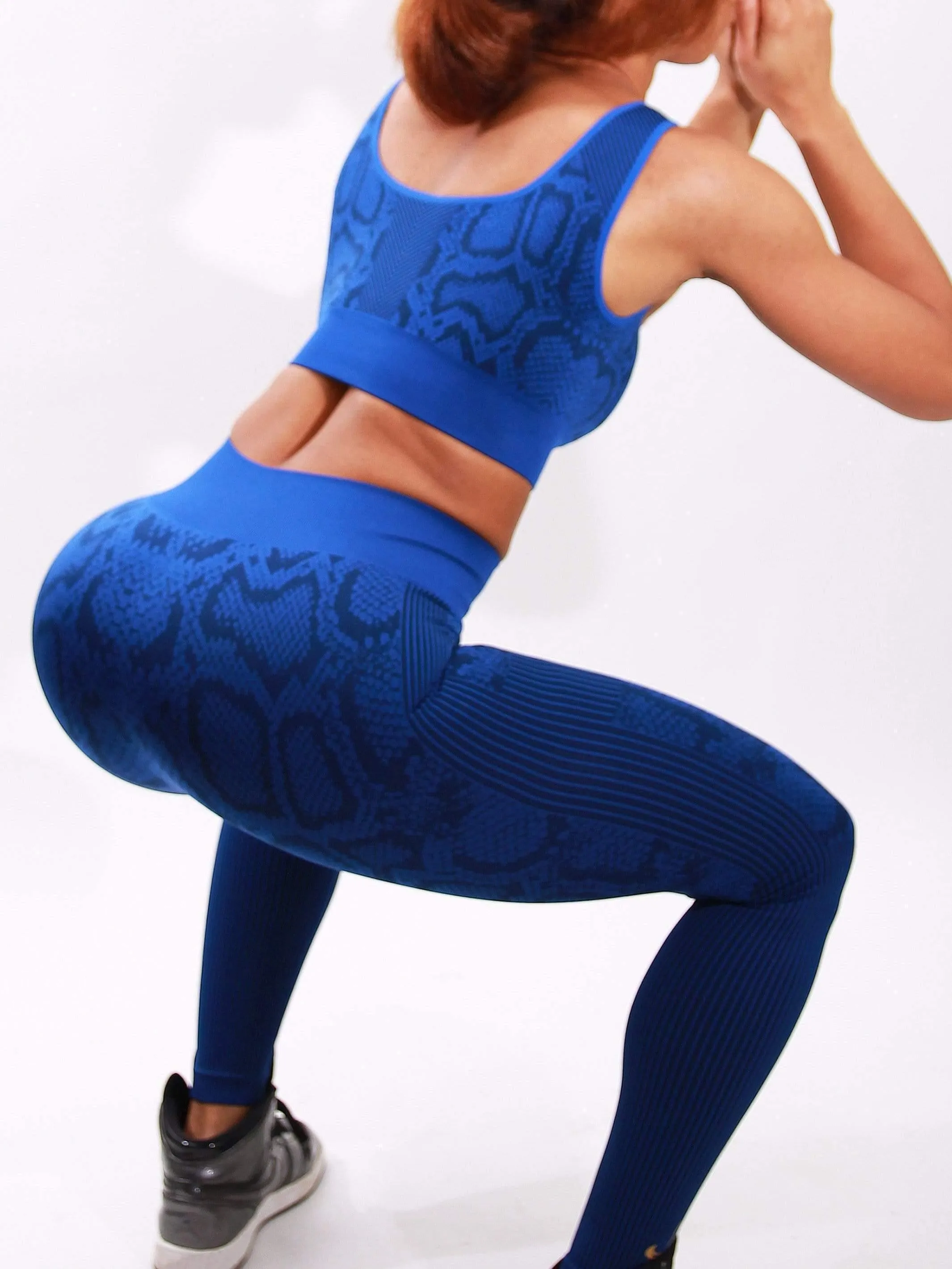 Explicit Energy | Seamless Activewear Set Blue