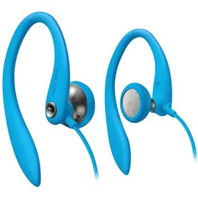Flexible Earhook Headphones, Blue