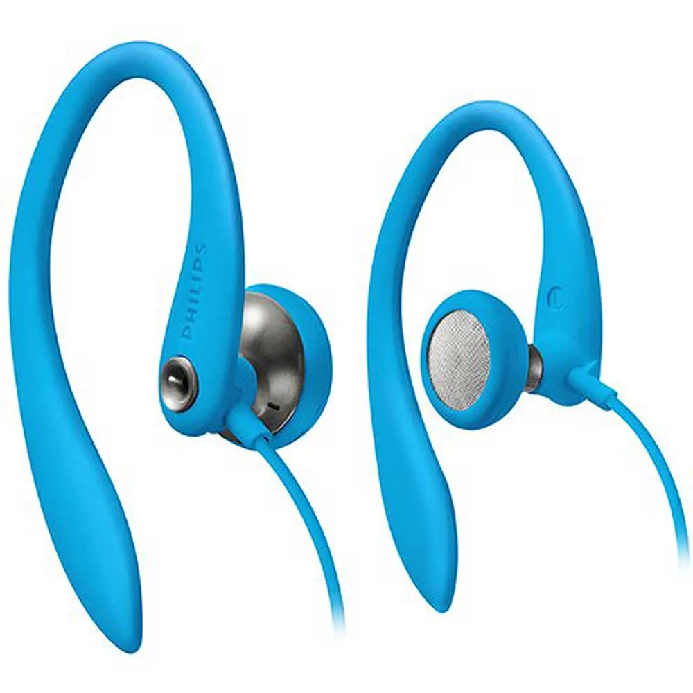 Flexible Earhook Headphones, Blue