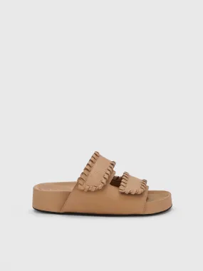 Furlo Stitch Nocciola Leather Comfy sandals