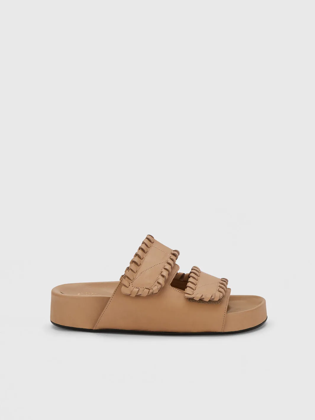 Furlo Stitch Nocciola Leather Comfy sandals