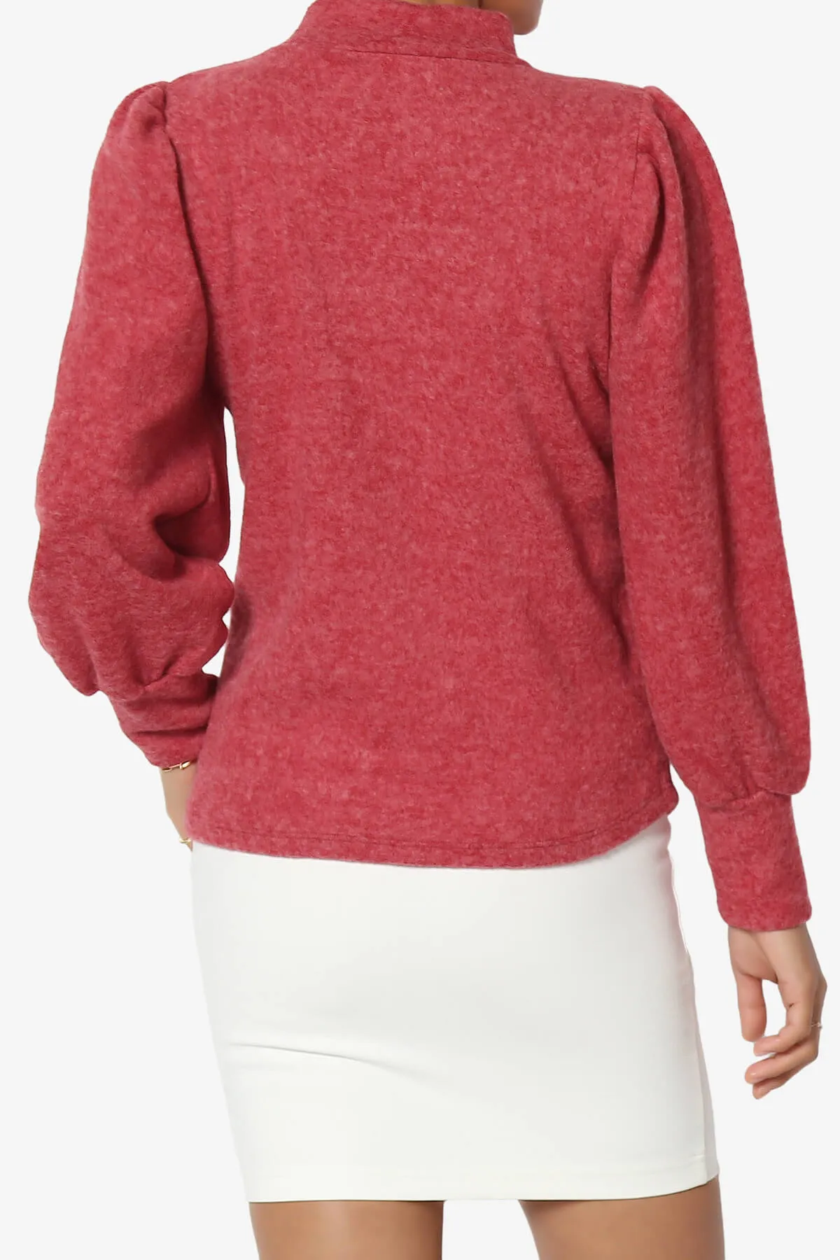 Killa Puff Long Sleeve Mock Neck Knit Sweater