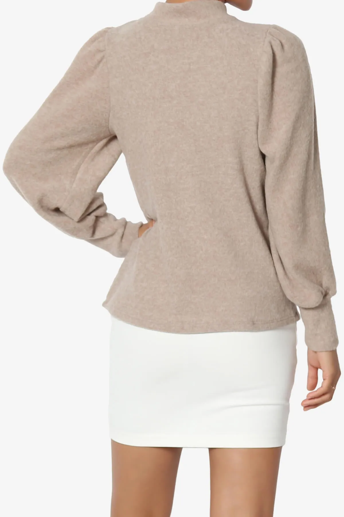 Killa Puff Long Sleeve Mock Neck Knit Sweater