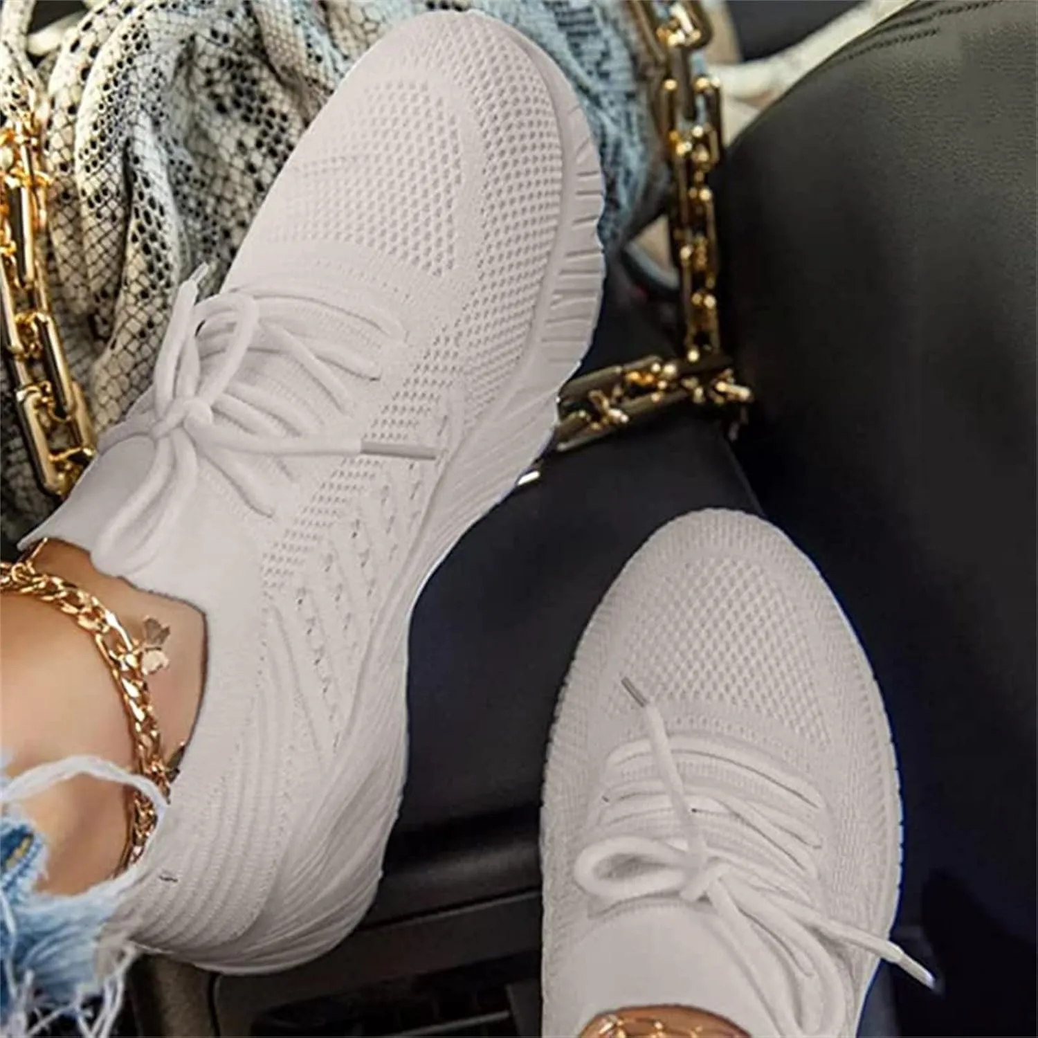 Ladmiple Gym Shoes For Women Workout Running Walking Shoes Slip on Sock Sneakers Mesh Non Slip Athletic Tennis Shoes