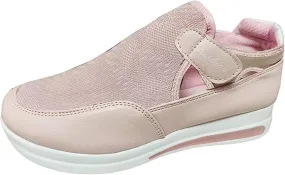Ladmiple Womens Shoes Dressy Casual Loafers Leather Sneakers Lace Up Fashion Comfortable Slip On Platform Walking Shoes