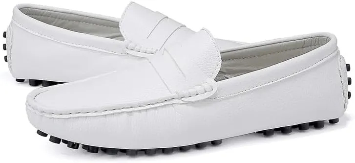 Loafers for Men Round Toe Faux Leather Penny Driving Loafers Flexible Lightweight Comfortable Casual Slip On
