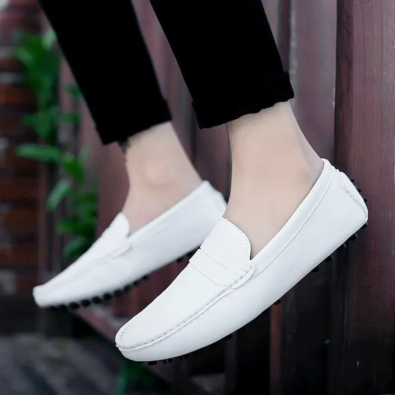 Loafers for Men Round Toe Faux Leather Penny Driving Loafers Flexible Lightweight Comfortable Casual Slip On
