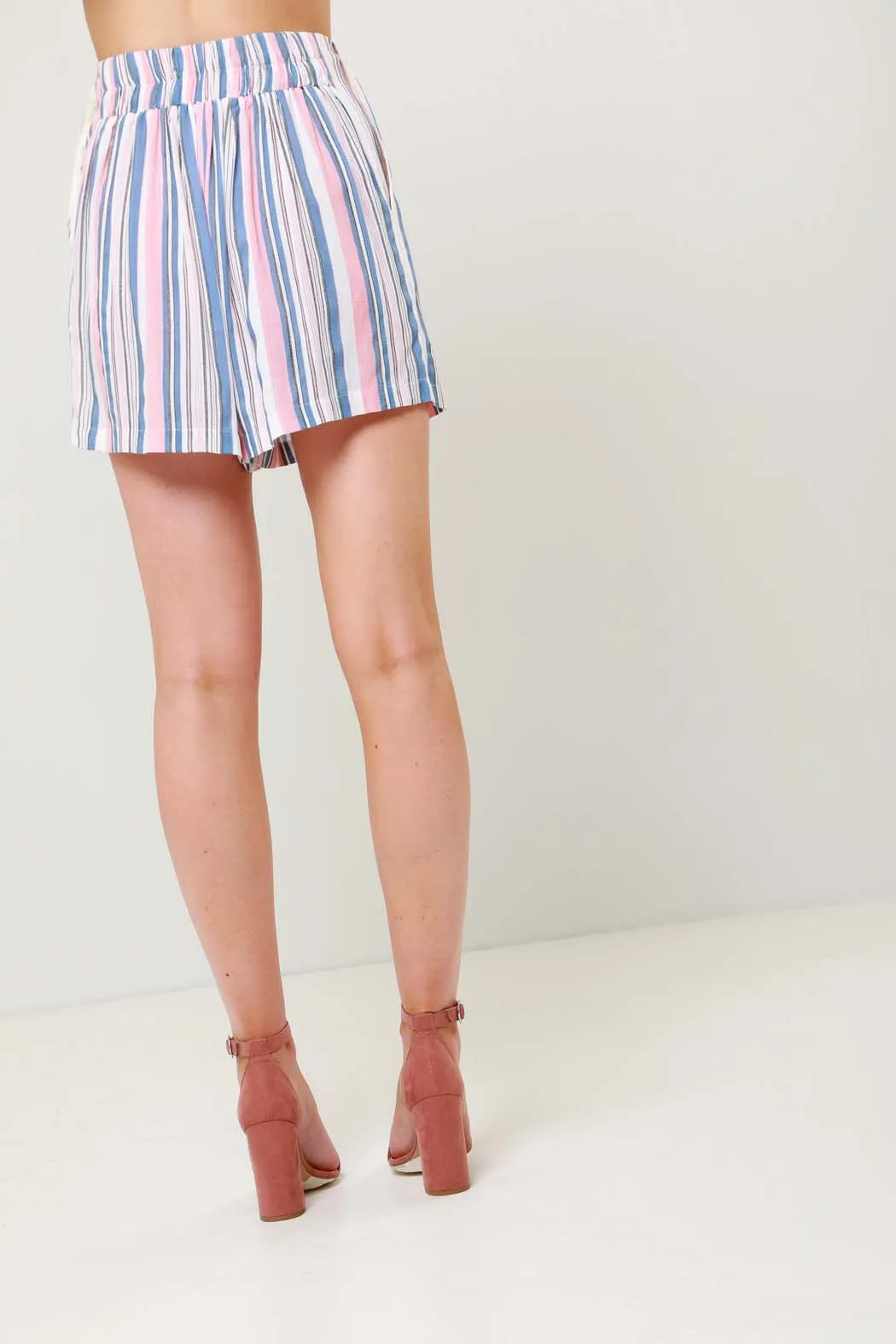 Loria Stripe Linen Look Co Ord Short