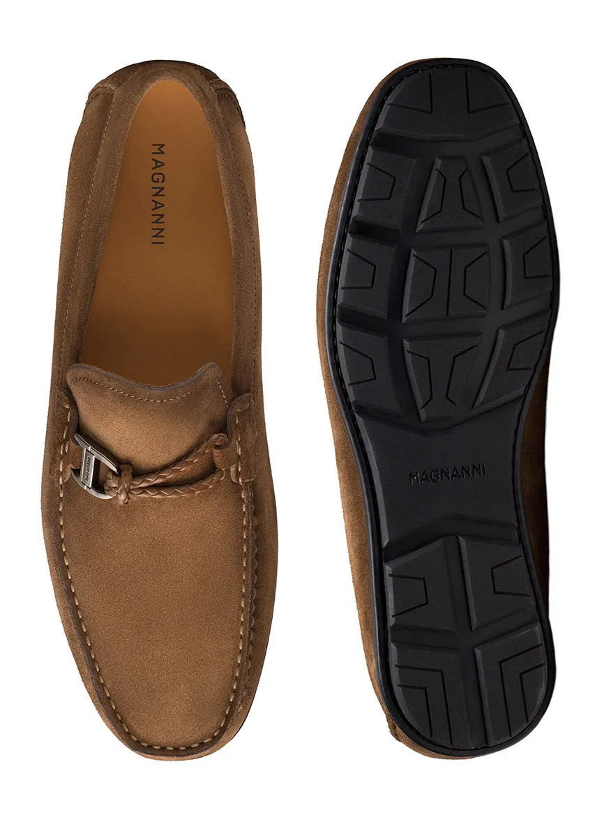 Magnanni Monterey Braid Bit in Taupe Suede