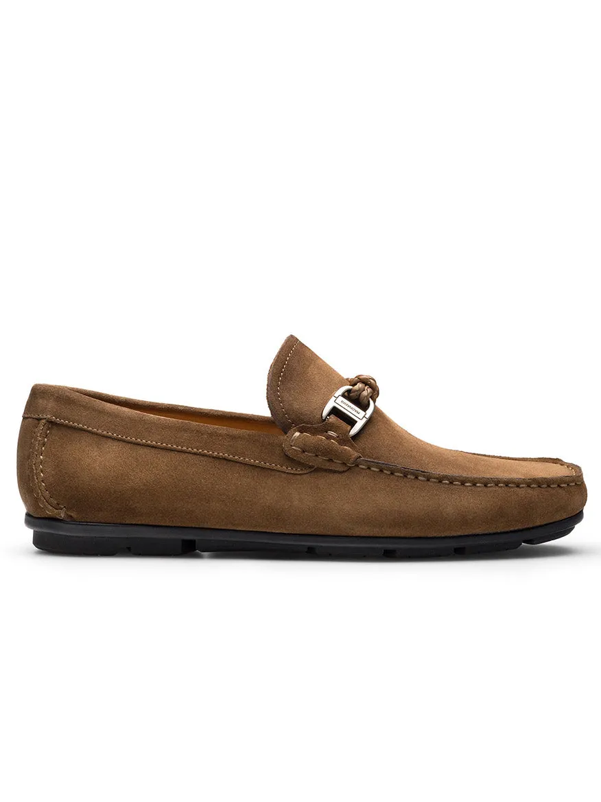Magnanni Monterey Braid Bit in Taupe Suede