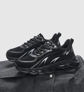 Men's Breathable Trendy Casual Sneakers - Black