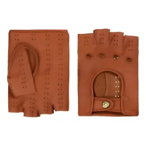 Men’s Brown Sheepskin Leather Driving Gloves - Classic & Stylish