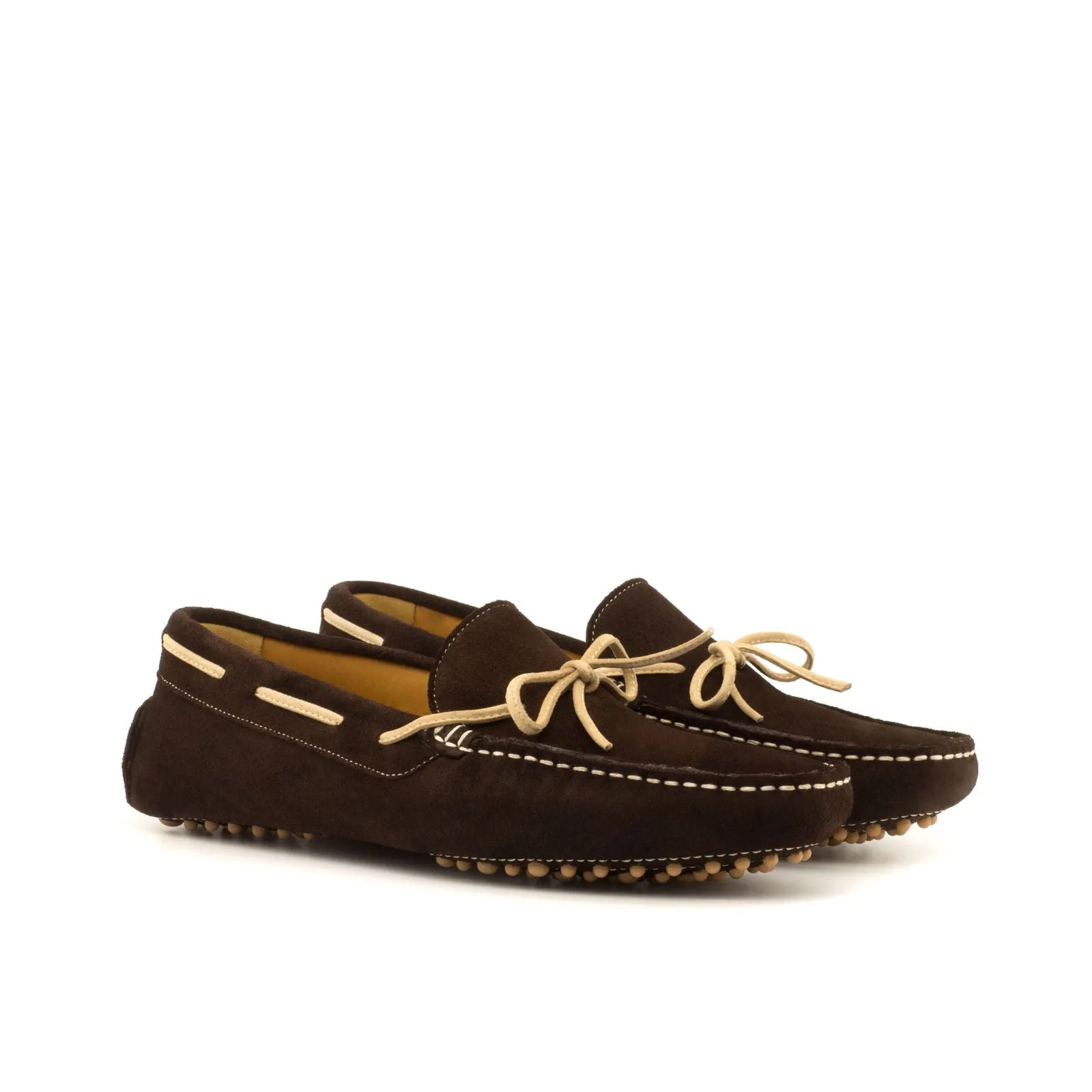 Men's Driver (Driving) Leather Shoes Plus Size Dark Brown Brown 3668