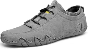 Mens Leather Driving Loafers Comfort Moccasin Slip On Flats Boat Casual Shoes