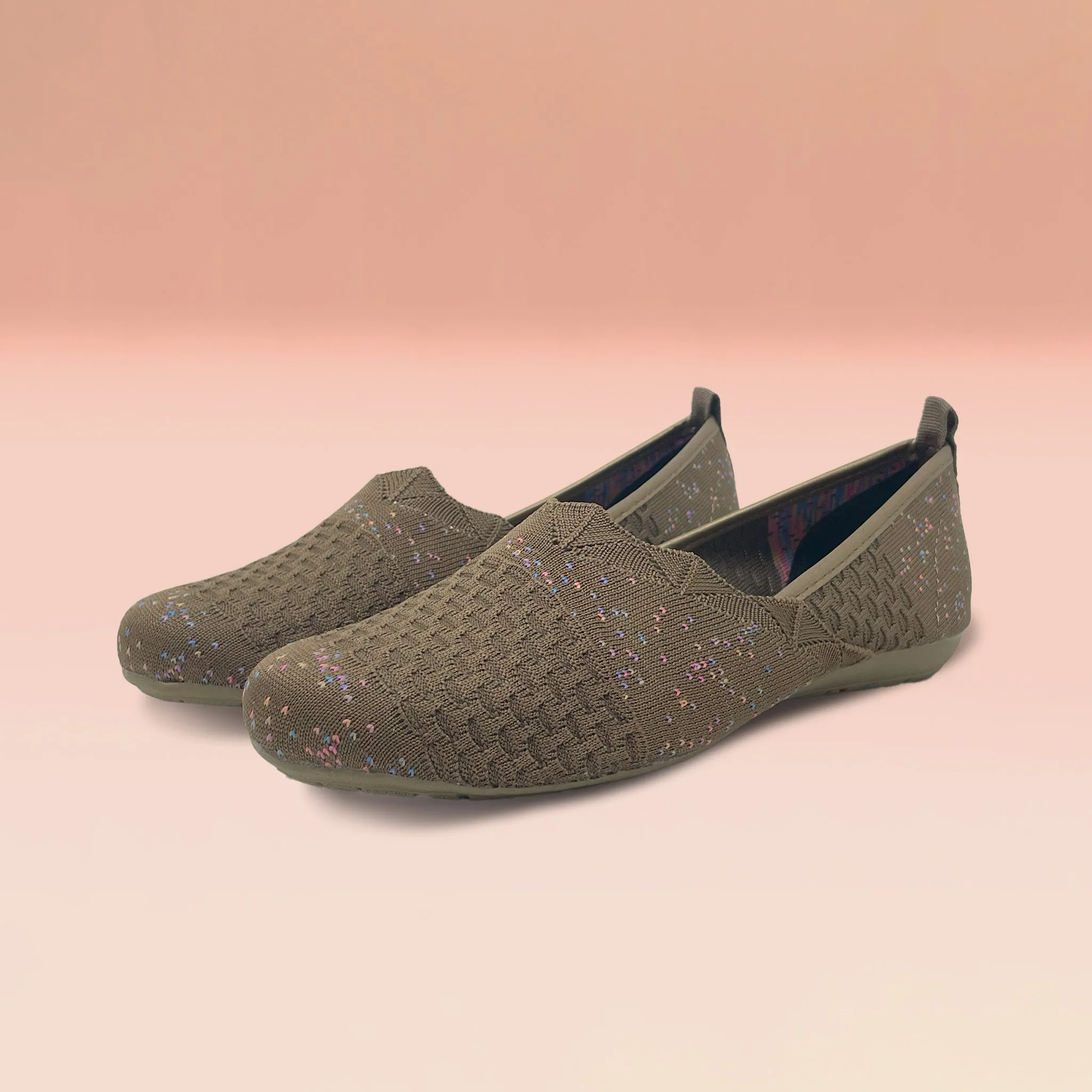 Mesh fabric ballerinas