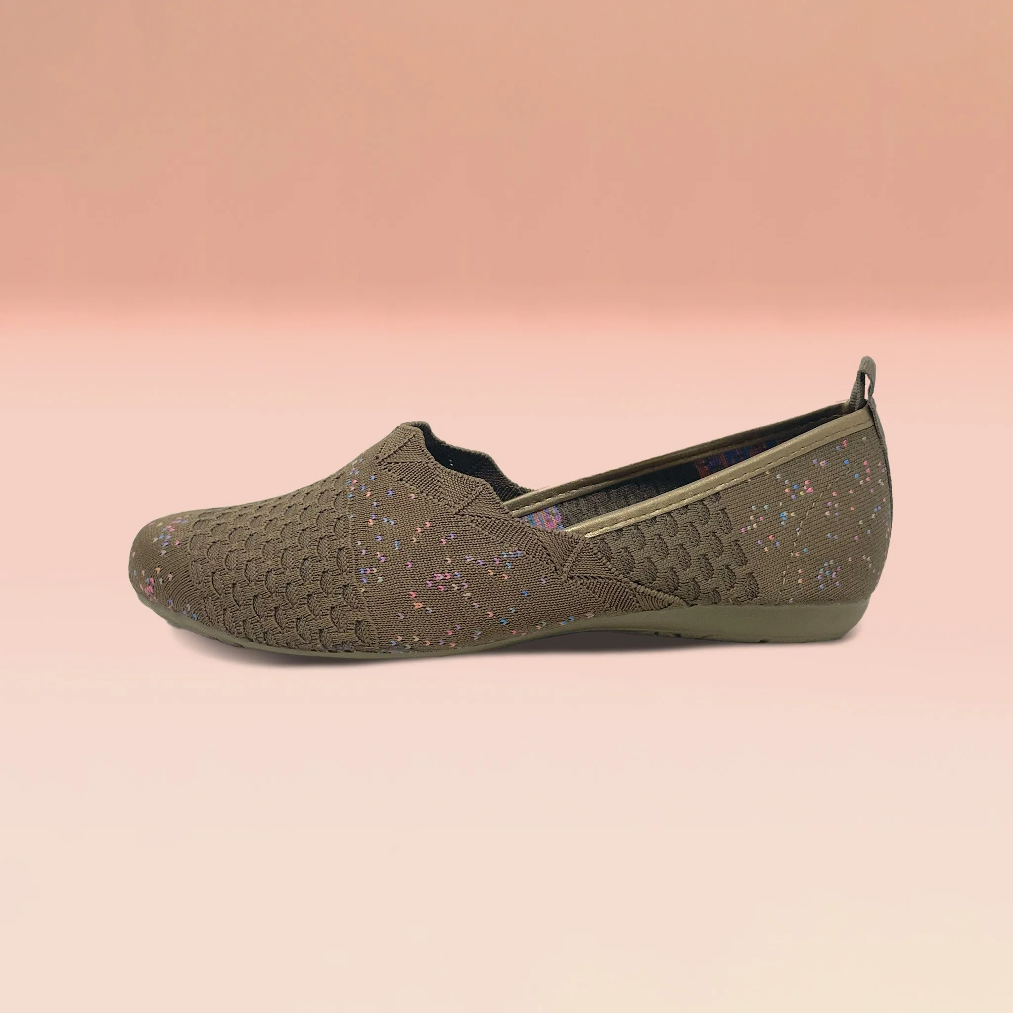 Mesh fabric ballerinas