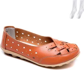Orthopedic Loafers for Women, Orthopedic Loafers in Breathable Leather, Women's Orthopedic Shoes Sandals