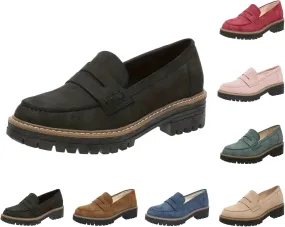 Orthoture-Orthopedic Platform Loafers Comfortable Lightweight Leather Loafers Slip-On Walking Shoes Cute Casual Dress Shoes