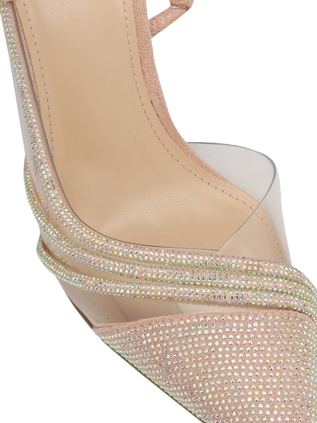 Pink Pointed Toe Slingback Heels