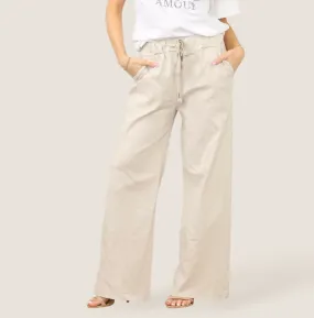 Plain Wide Leg Stretch Magic Trousers