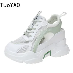 Platform Sneakers Woman Summer Breathable Wedges