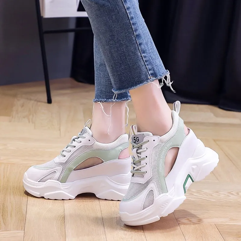 Platform Sneakers Woman Summer Breathable Wedges