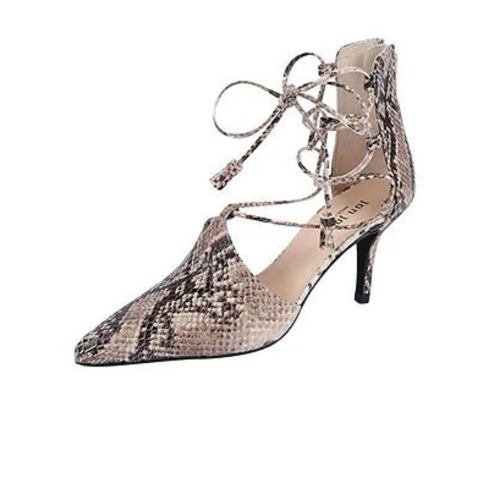 Plum Snake Leather Jon Josef Pump